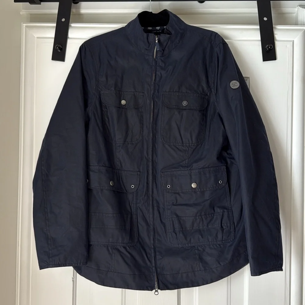 Barbour Navy Blue Lightweight Field Jacket - Picture 2 of 6